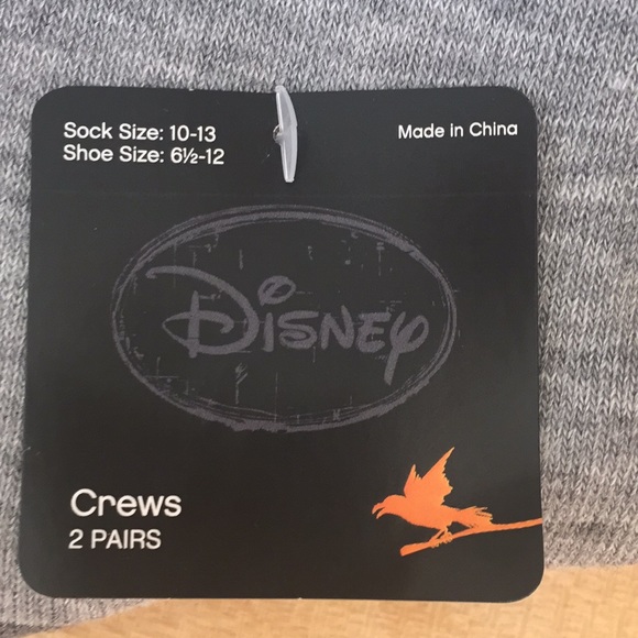 NWT-DISNEY’s Mickey Mouse Men’s Crew Socks 2 Pack - Picture 3 of 6